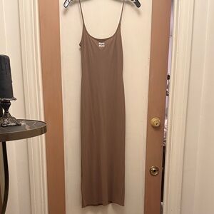 Miu Miu Tan Maxi Dress